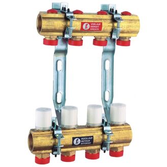 sestava Giacomini R 553D rozdělovač - sběrač, s regulačními armaturami 1x18/8