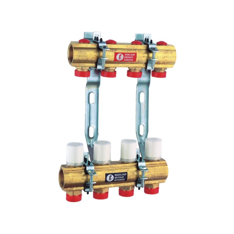 sestava Giacomini R 553D rozdělovač - sběrač, s regulačními armaturami 5/4x18/12