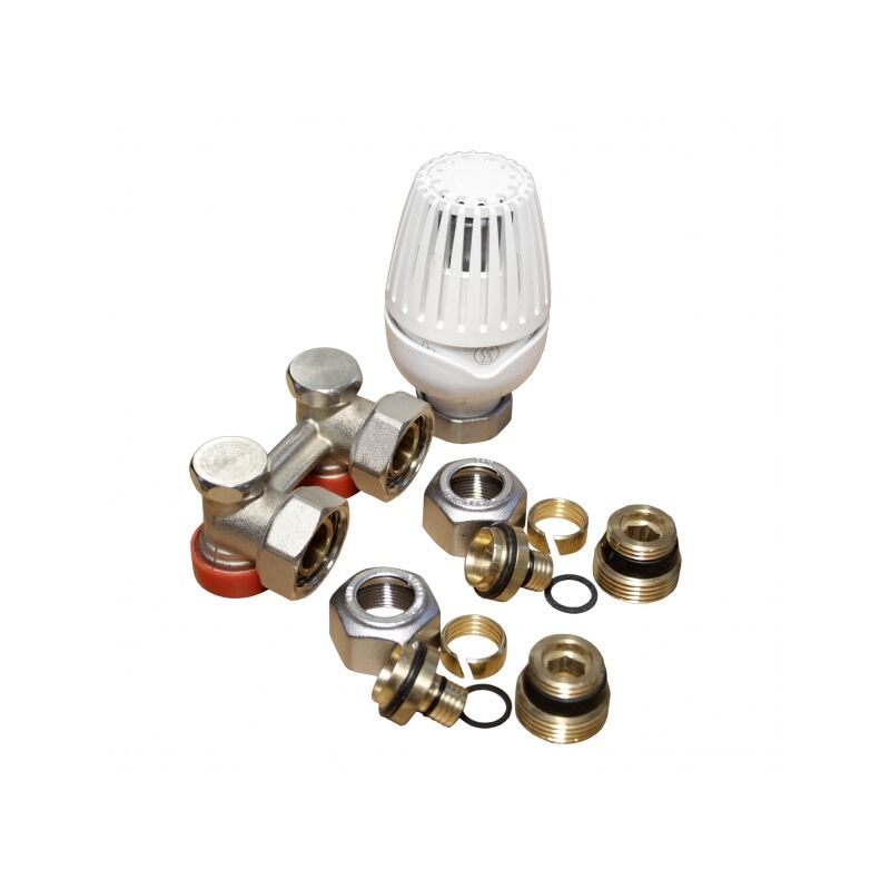 sada pro radik VK Giacomini R388SH-6 připoj.rohové trubkou PEX-AL-PEX + hlavice R460H 1/2x(16x2)