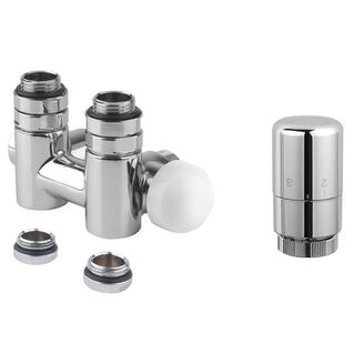 TWIN COMBI připojovací sada ventilů termostatická pro středové připojení, pravý CP5010