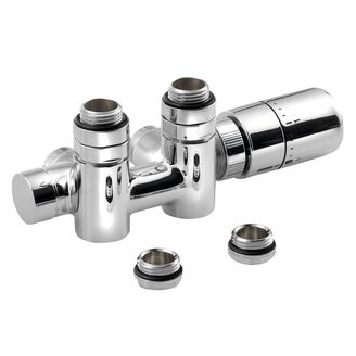 TWIN COMBI připojovací sada ventilů termostatická pro středové připojení, pravý CP5010