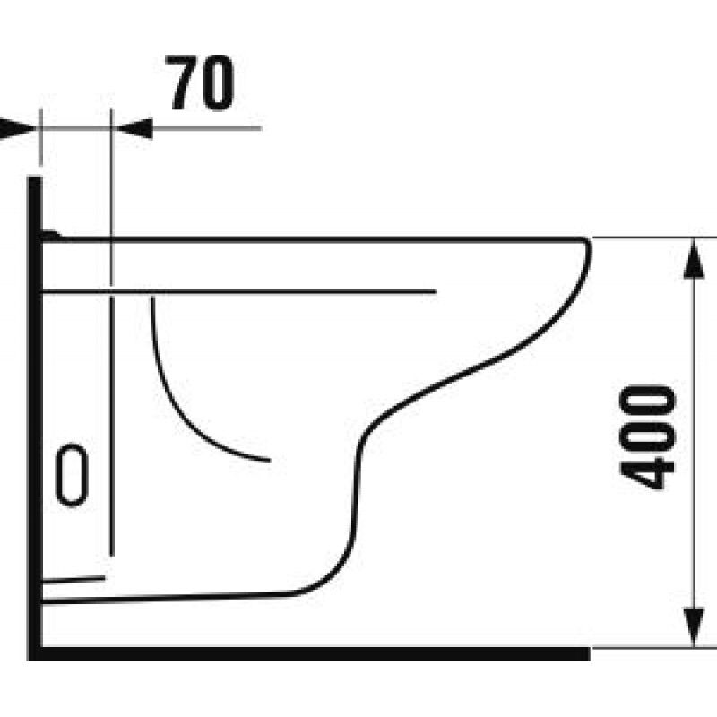 závěsný bidet Deep by Jika NEW 3061.1 bílý