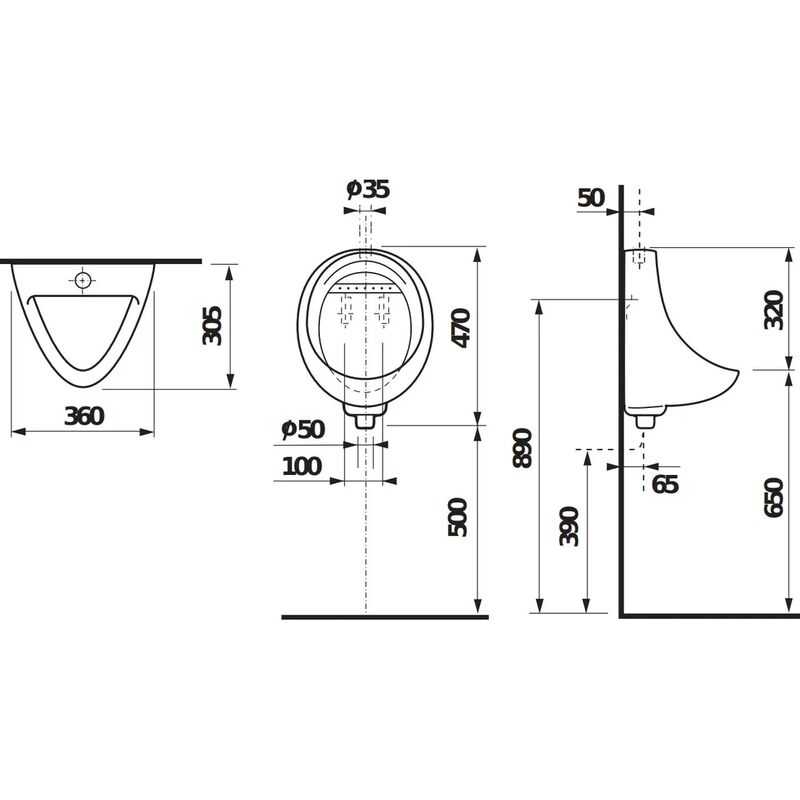 pisoar KORINT 4410.0 I. bílý