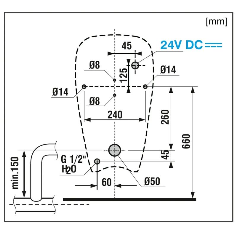 pisoár GOLEM 4307.0.- 483 bílý se senzorem