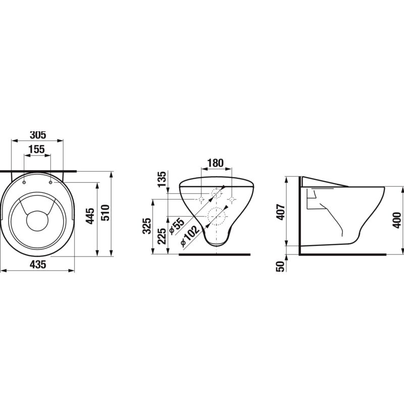 výlevka MIRA 5104.9 výlevka závěsná bílá