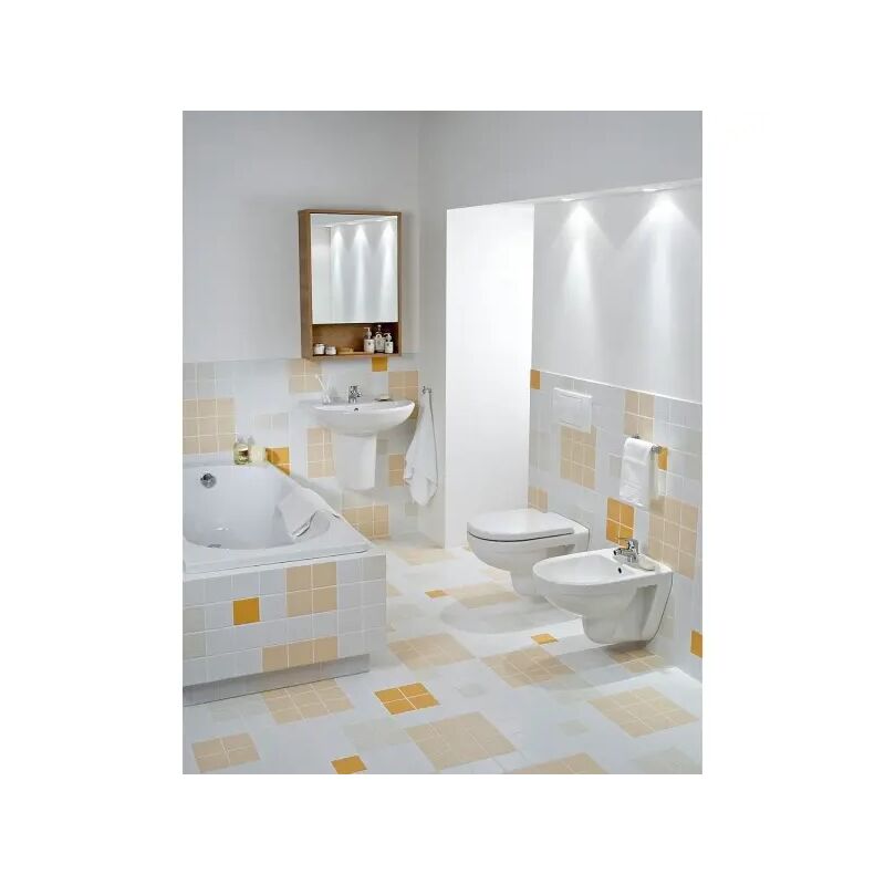 závěsný bidet LYRA plus 3038.1.304 s 1 otvorem pro baterii s postran. otvory pro přívod vody