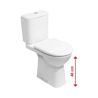 Deep by Jika Zvýšená kombi mísa svislá 48cm, bez nádržky H8236170000001