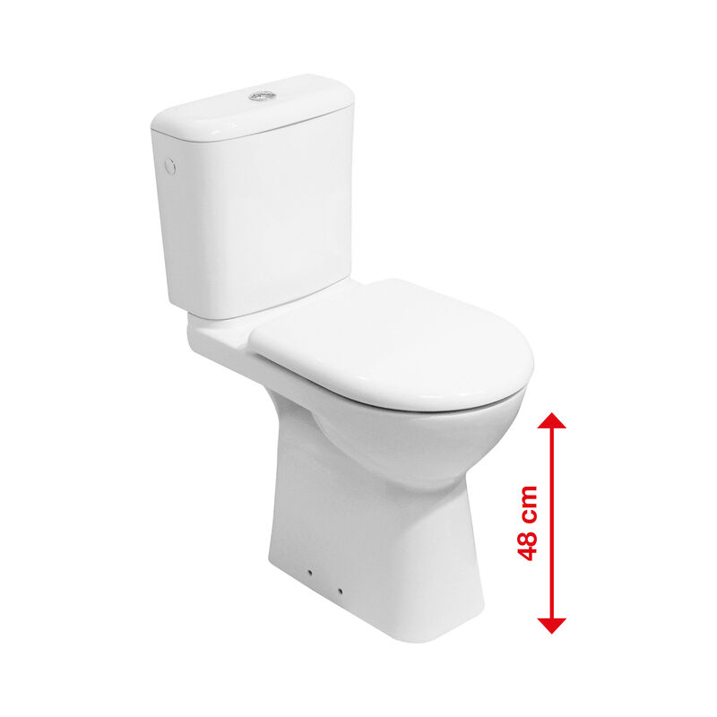 Deep by Jika Zvýšená kombi mísa svislá 48cm, bez nádržky H8236170000001
