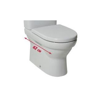 WC mísa TIGO 62cm kapotovaná ke zdi VARIO odpad splach 3/4,5l - 2421.6