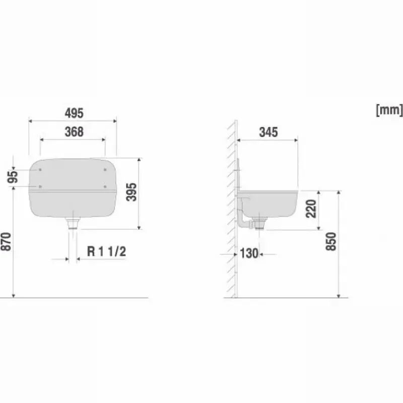 ABU-plastová výlevka 49cm