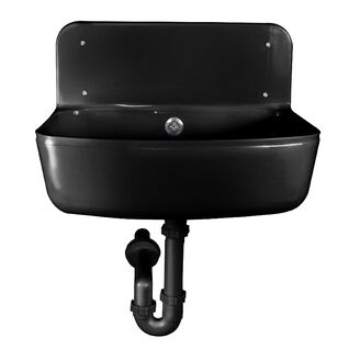 vylevka plastova s piletou a prepadem cerna bez rostu