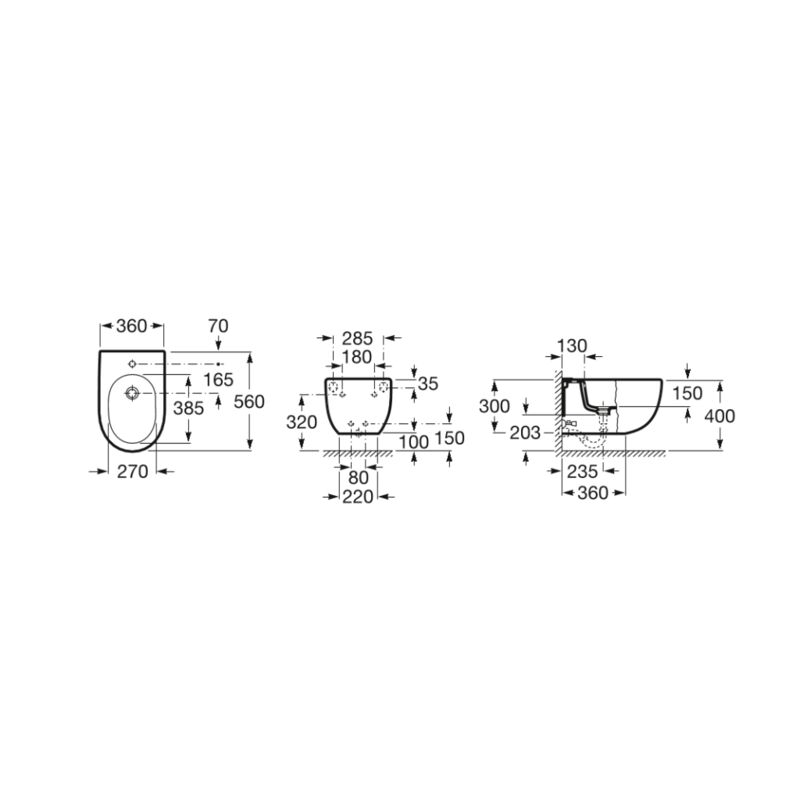 ROCA MERIDIAN 7357245000 bidet závesný