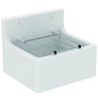 IS S593901 vylevka 455x380mm, vc. mrizky, bila/chrom