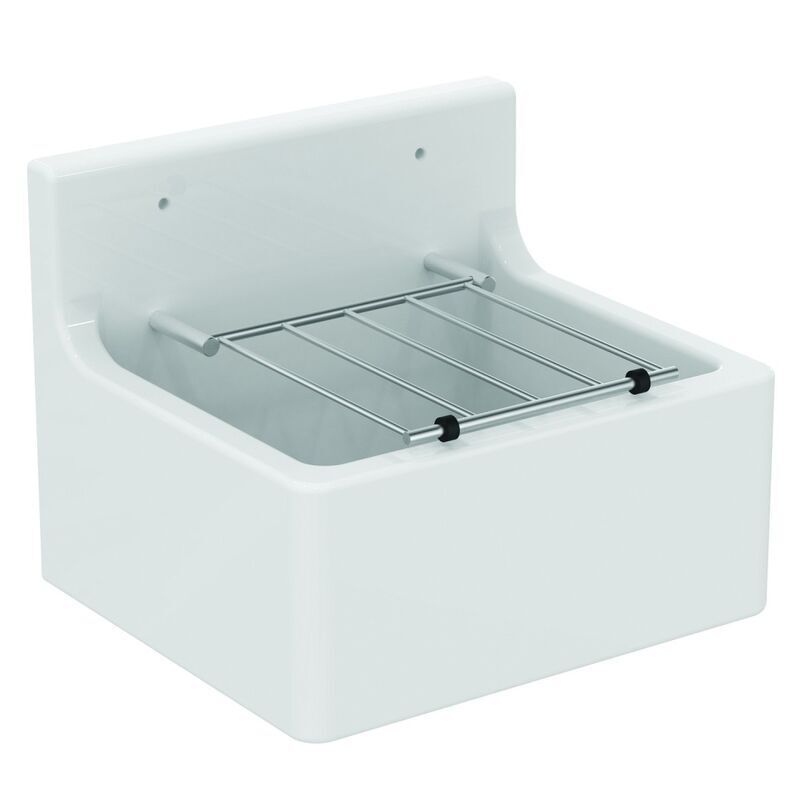 IS S593901 vylevka 455x380mm, vc. mrizky, bila/chrom