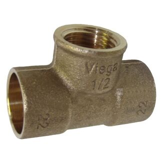 CU T-kus 4130G závit vnitřní 15x1/2x15 T-kus z červeného bronzu