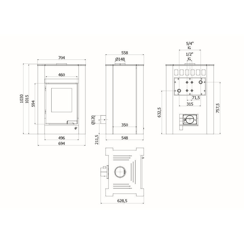 AQUAFLAM VARIO BARMA 11/5kW beleny dub