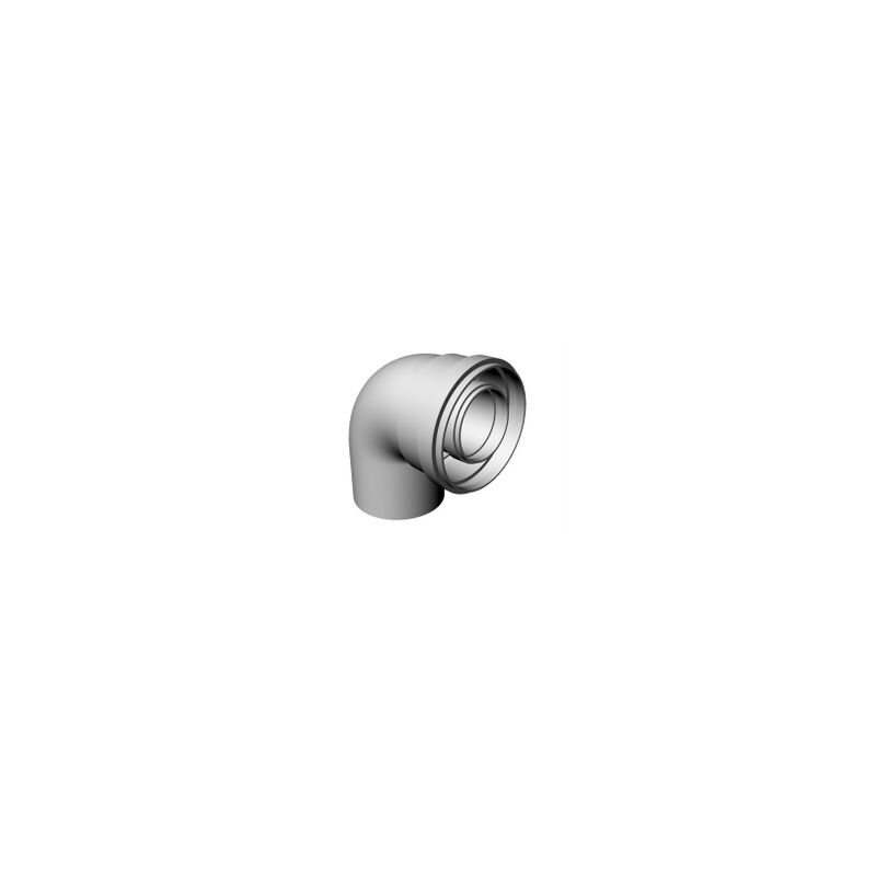 RICOM koleno DN80/125-90° s hrdlem vc.tes., Al