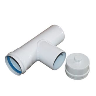 RICOM T-kus DN80 vc.jimky Al bily