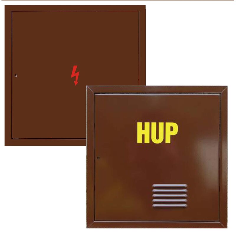 rám s dvířky 500x500 komaxit hnědý