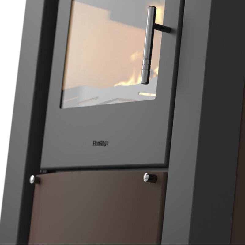 HS FLAMINGO krbova kamna 9kW AMOS hneda-sametova