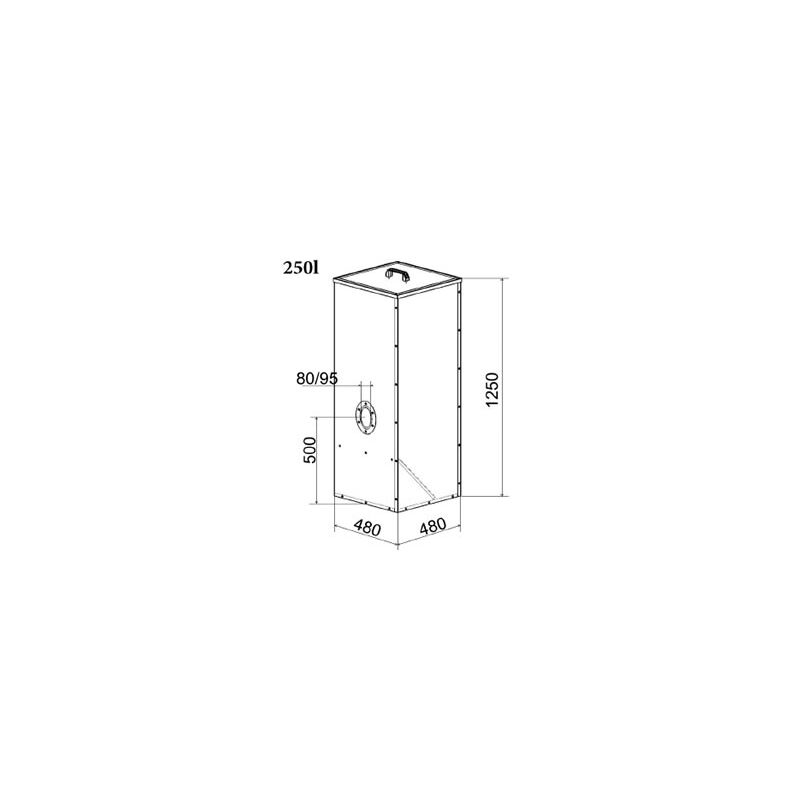 ATMOS Nádrž na pelety 250l