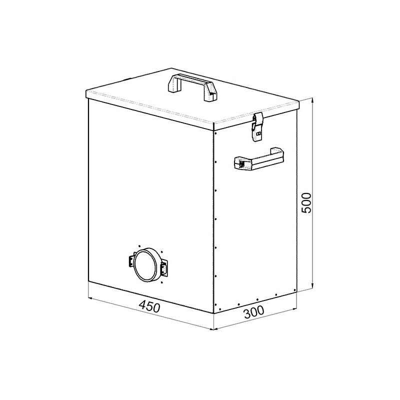 ATMOS Přídavné popelníky pro kotle - střední 68l
