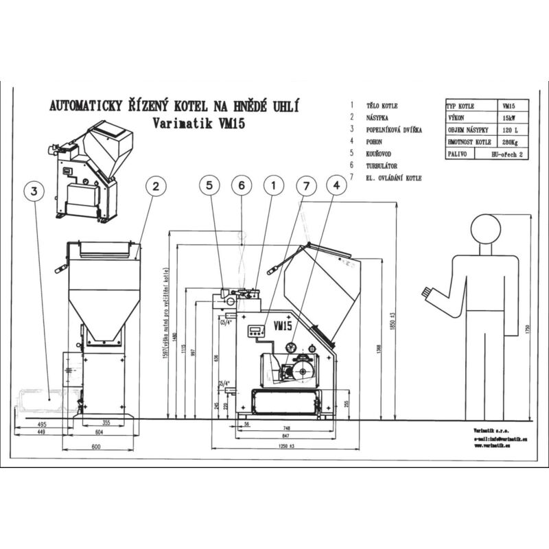 VARIMATIK VM 15 Kotel na tuhá paliva