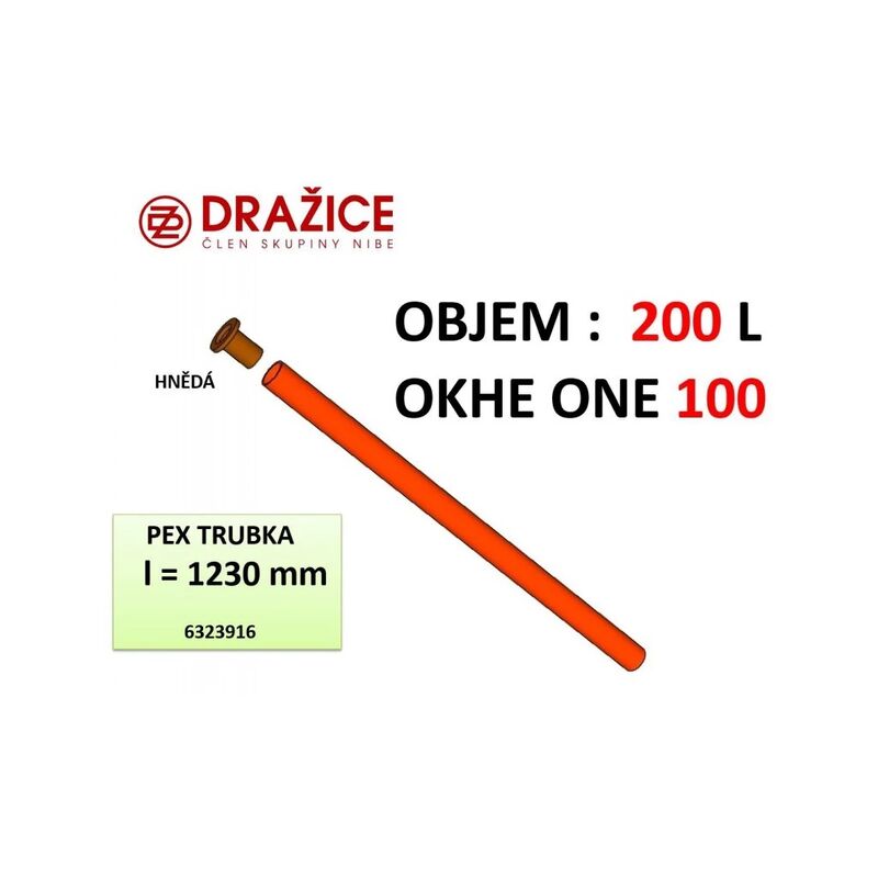 DRAŽICE Trubka plastová PEX 1195mm 6323914