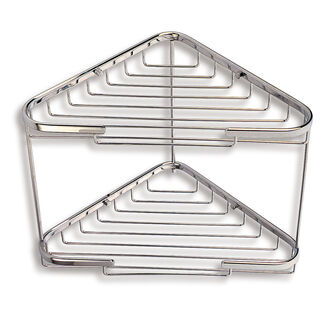 dvojitá rohová police velká chrom 6070.0