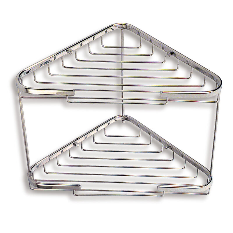 dvojitá rohová police velká chrom 6070.0