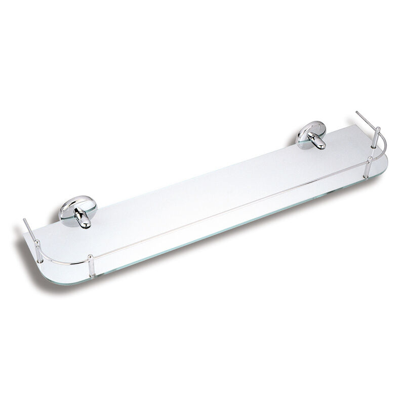 polička zaoblená se zábradlím čiré sklo/chrom 6153.0