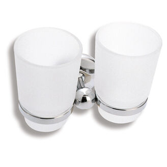 dvojitý držák kartáčků sklo/chrom 6157.0