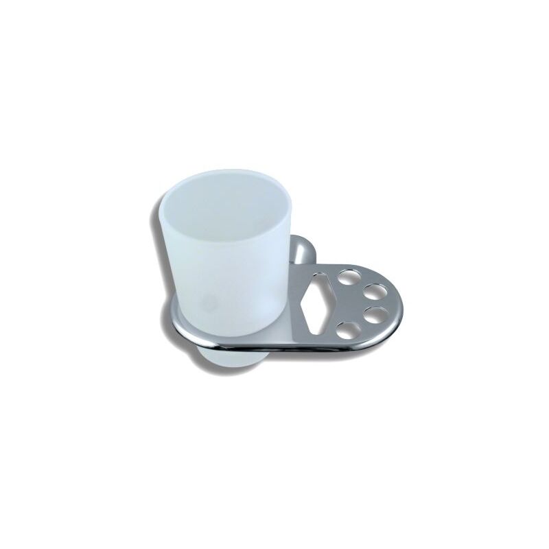 držák skleničky a kartáčků sklo/chrom 6349.0