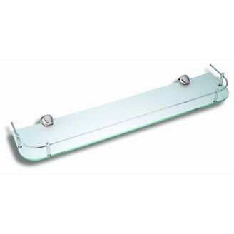 polička zaoblená se zábradlím čiré sklo/chrom 6353.0