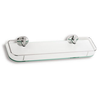 polička s výklopným zábradlím čiré sklo/chrom 450mm 6175.0