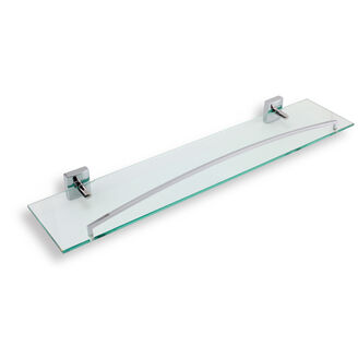 polička rovná se zábradlím čiré sklo/chrom 0253.0