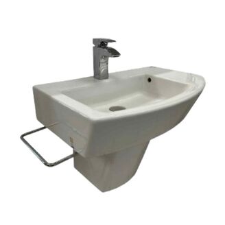 ROCA HALL asymet. umyvadlo + kryt na sifon + drzak na rucnik