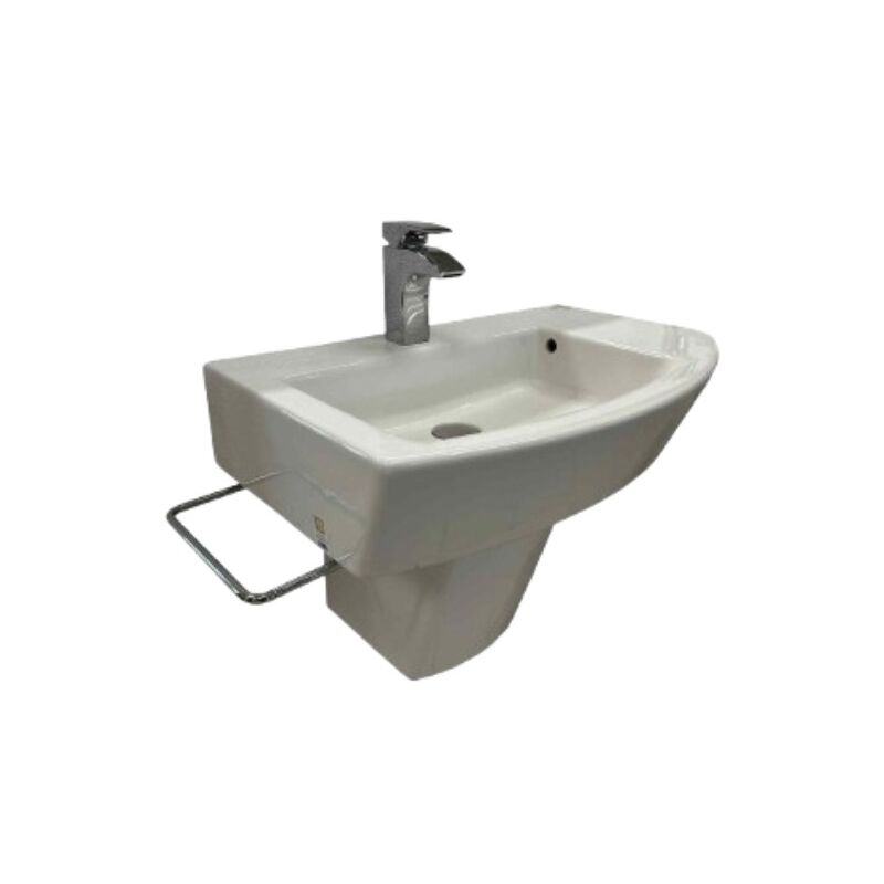 ROCA HALL asymet. umyvadlo + kryt na sifon + drzak na rucnik