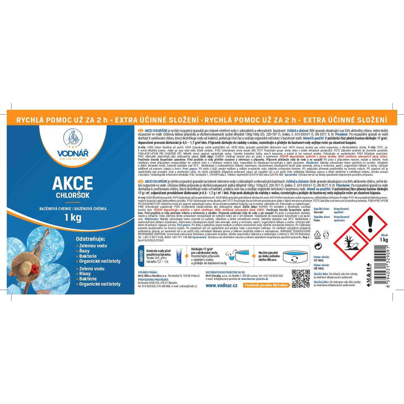 akce activ chloršok 56% granulát - doza 1kg