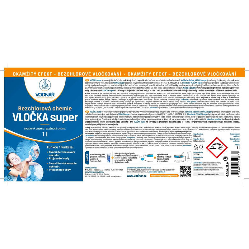 vločka super intenzivní vločkovač 1l roztok