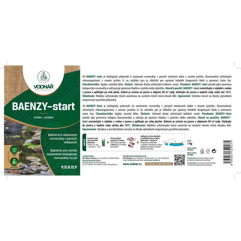 JEZÍRKO BAENZY start dóza 1kg 50m3