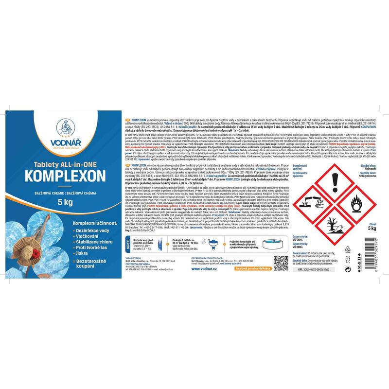 komplexon 4-funkční tablety 200g kyblík 5kg