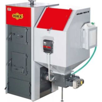 ROJEK TKA 15 Automatický kotel na tuhá paliva, násypka vpravo