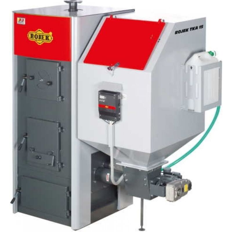 ROJEK TKA 15 Automatický kotel na tuhá paliva, násypka vpravo