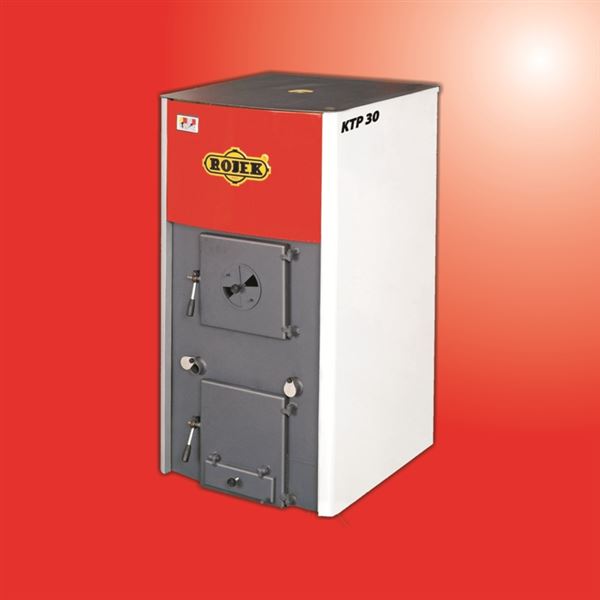 ROJEK KTP 30 teplovod.kotel 30kW rucni prikladani, kusove drevo, hnede uhli