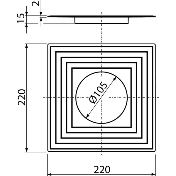 ALCA PLAST APV0003 Límec 2. úrovně izolace DN105