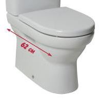 WC mísa TIGO 62cm kapotovaná ke zdi VARIO odpad splach 3/4,5l - 2421.6