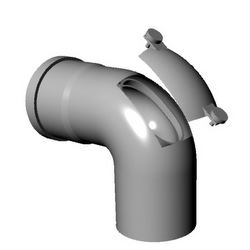 RICOM Koleno DN80/125 Al revizní