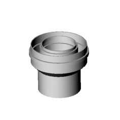 RICOM Adaptér koncentrický DN60/100-DN80/125 Al/Al