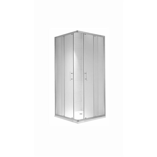 CUBITO PURE Sprchový kout 90x90cm čtverec + PADANA Sprchová vanička čtvercová 90x90 litý mramor
